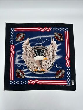 Harley-Davidson Navy, Red, White & Black American Flag Bandana